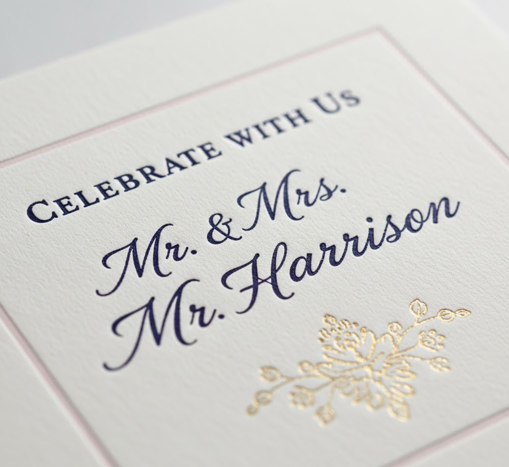 Letterpress invitation sample